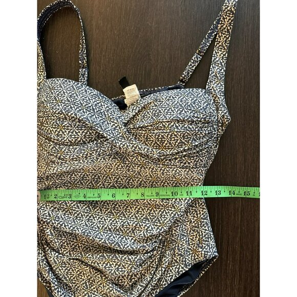 Niptuck Nautical Foil Printed Joanne One-Piece Swimsuit Multi-Fit Cup US 10 - Picture 11 of 12